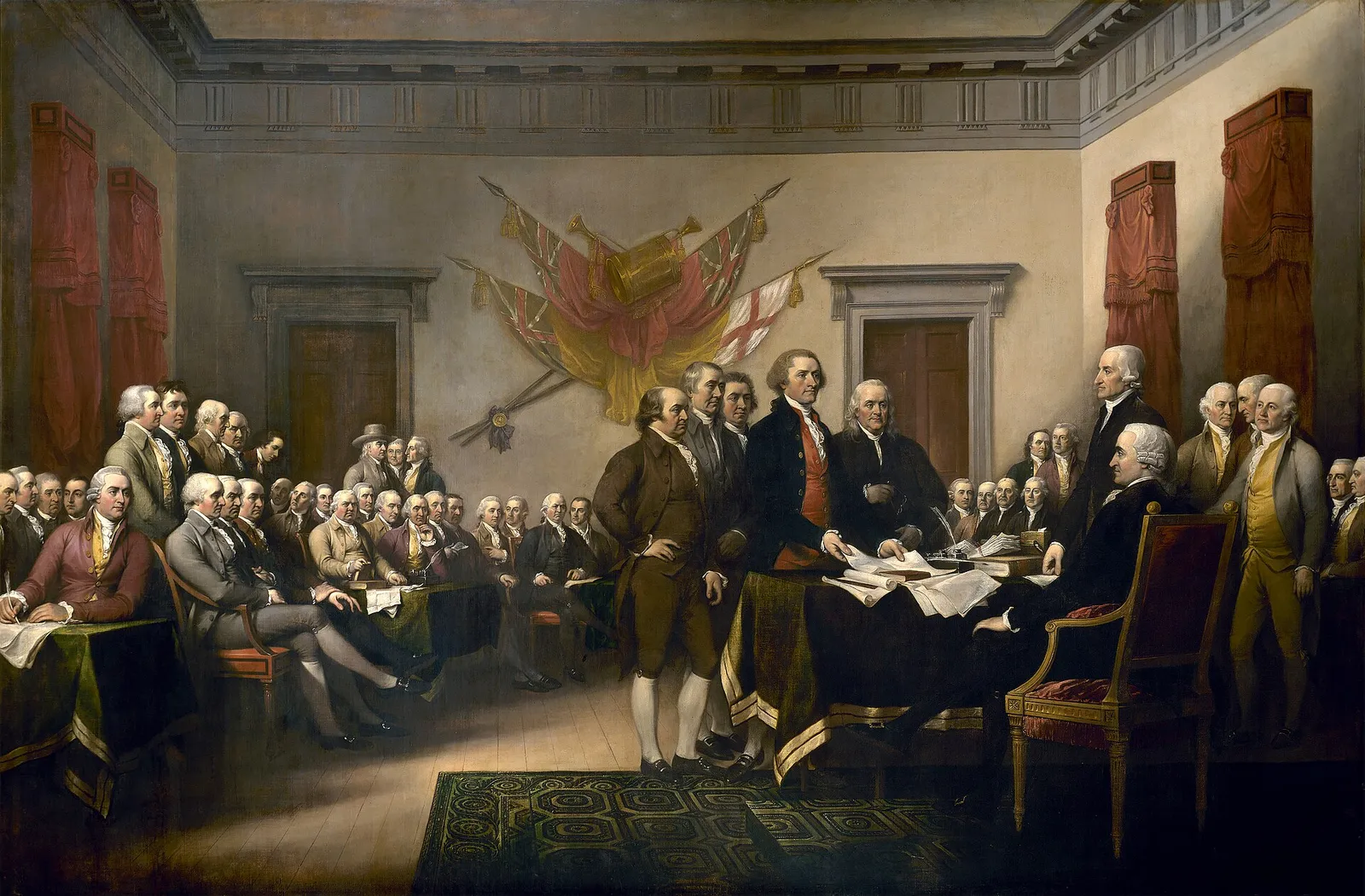 Il dipinto della Dichiarazione d'Indipendenza di John Trumbull