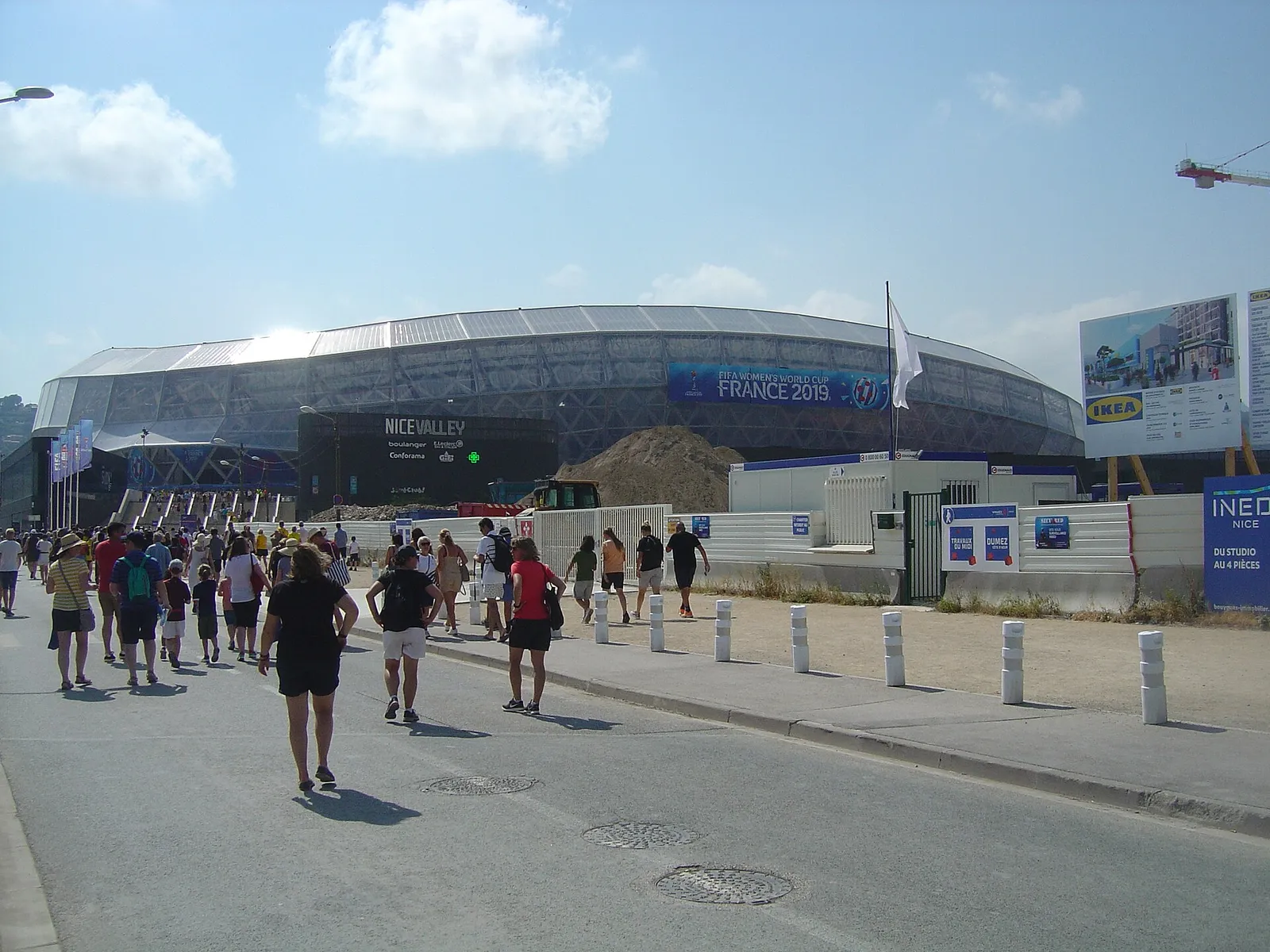 Uno stadio di calcio prima di una partita del Mondiale