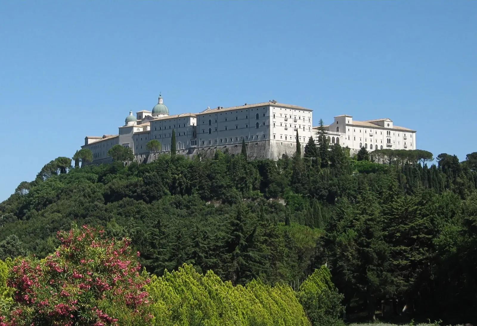 L'abbazia di Montecassino vista dall'esterno