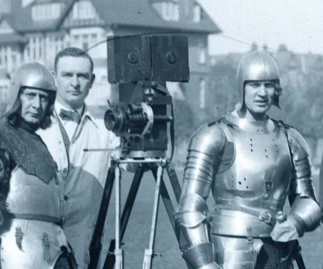 Una macchina da presa cinematografica