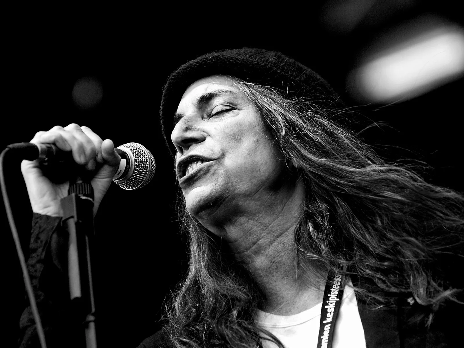 Patti Smith durante un concerto