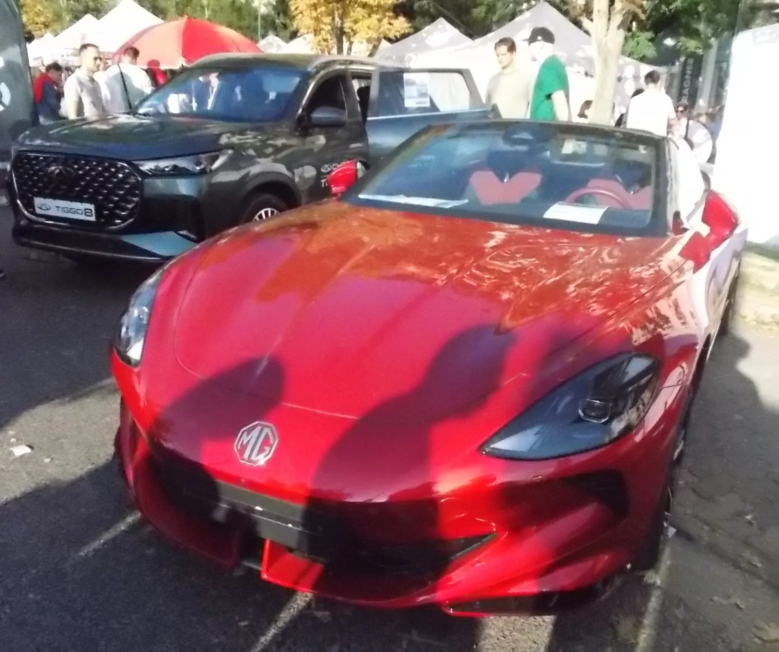 Automobili elettriche esposte a un evento