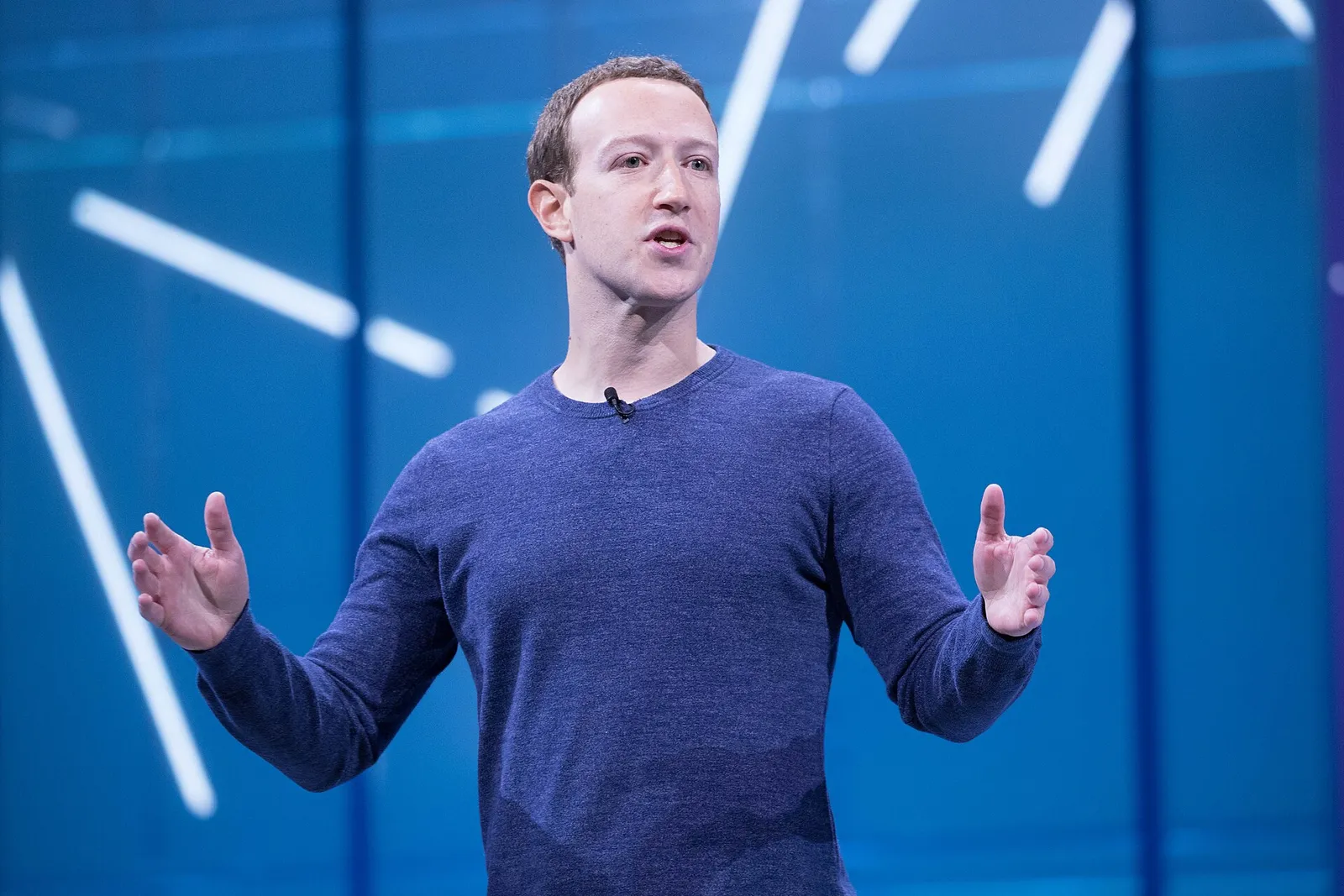 Mark Zuckerberg durante una presentazione