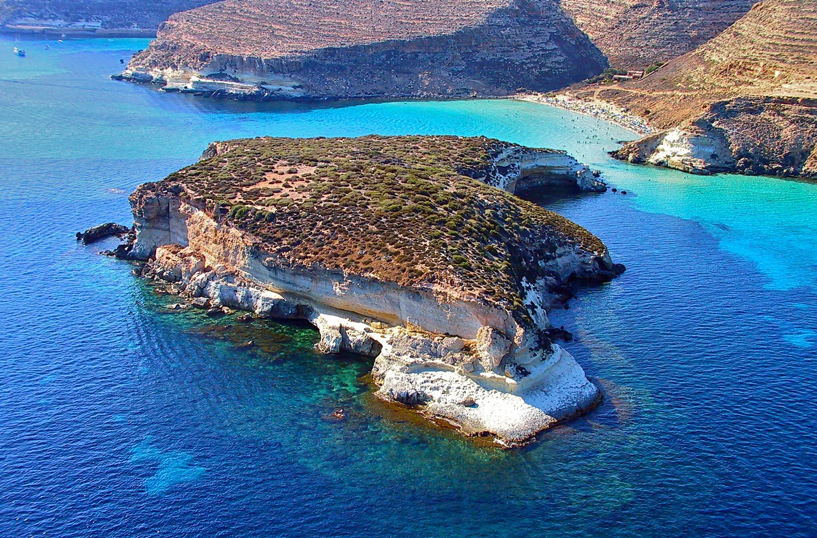 La spiaggia dell'Isola dei Conigli a Lampedusa