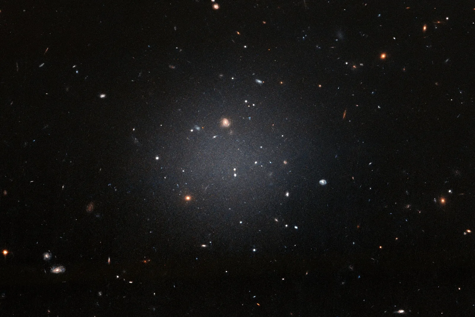 La galassia ultra-diffusa NGC 1052-DF2, priva di materia oscura
