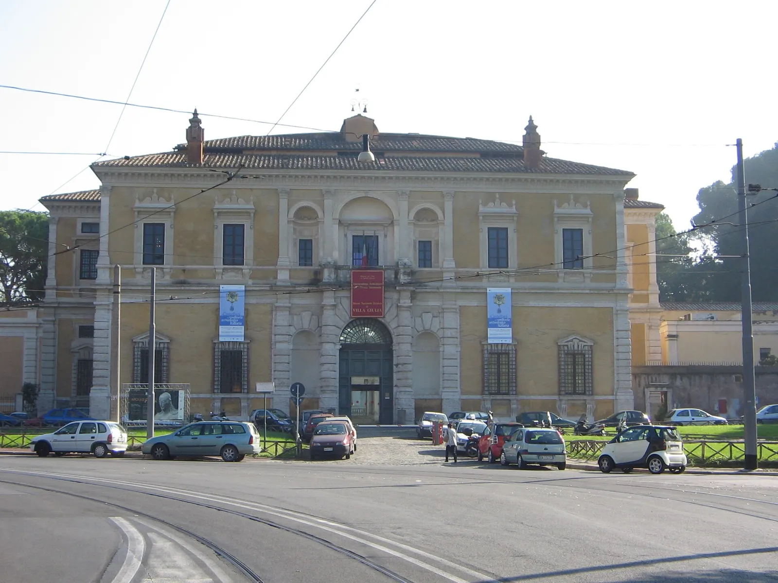 La facciata di Villa Giulia, a Roma