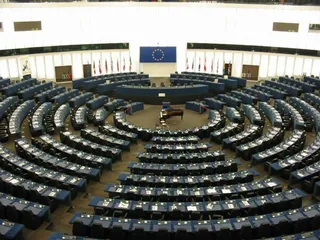 L'emiciclo del Parlamento europeo a Strasburgo
