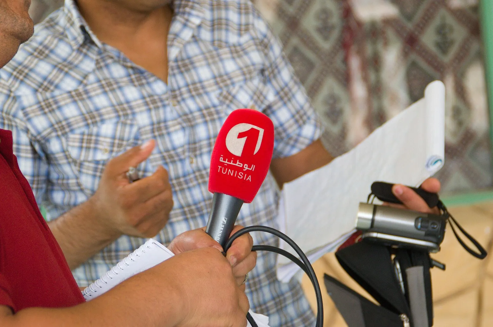 Un microfono televisivo
