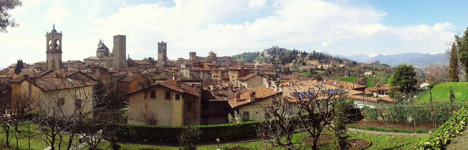 Veduta di Bergamo Alta, città natale di Donizetti
