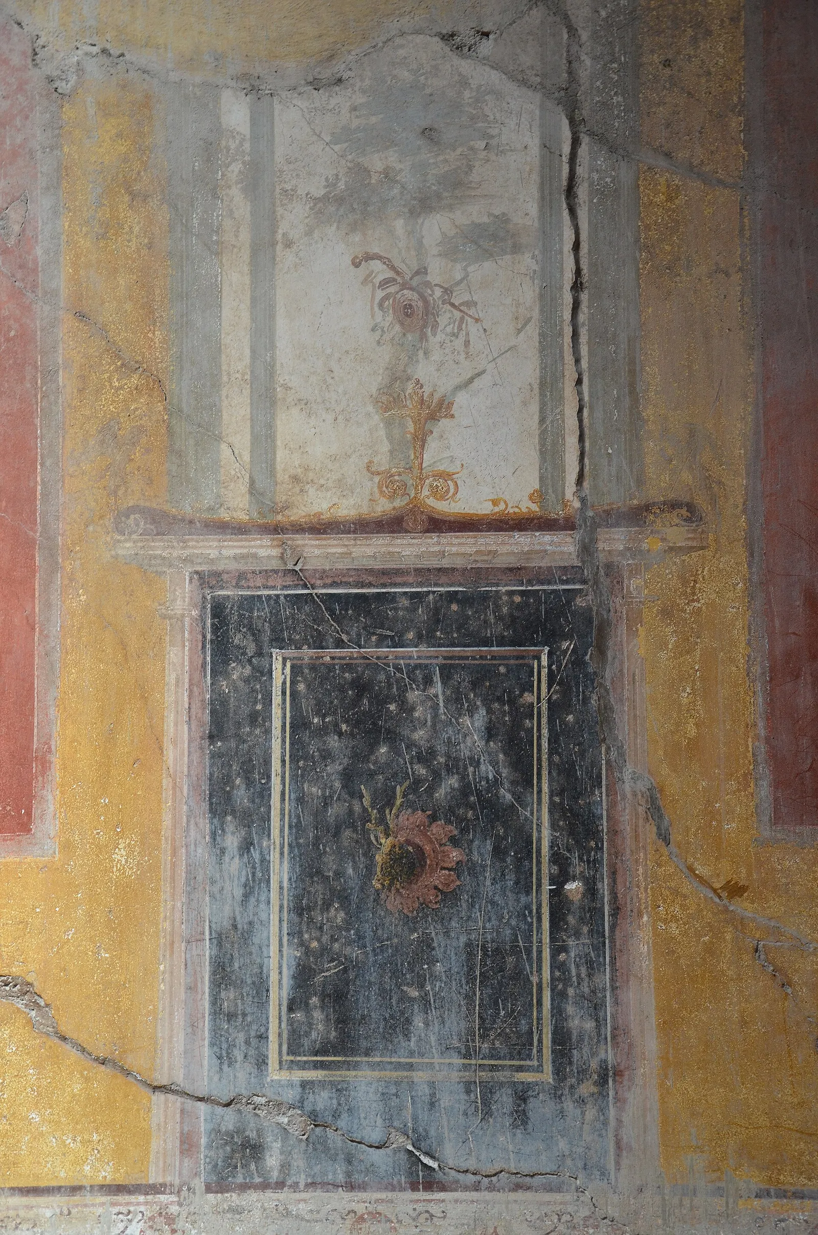Un affresco in una domus romana dell'area vesuviana