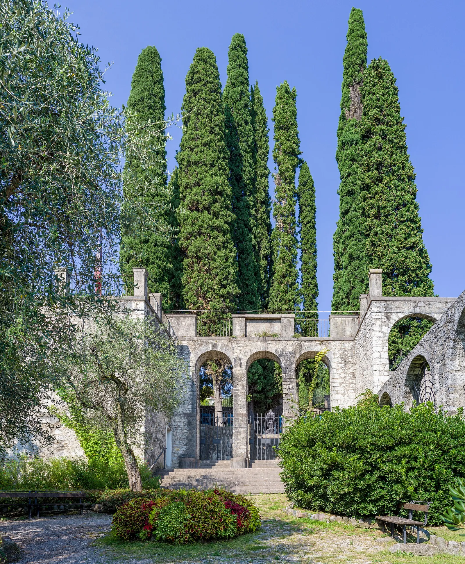 L'ingresso del Vittoriale degli Italiani a Gardone Riviera