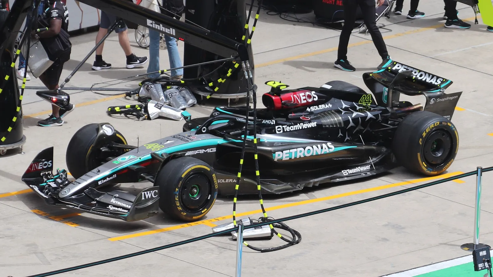 Una monoposto di Formula 1 della Mercedes