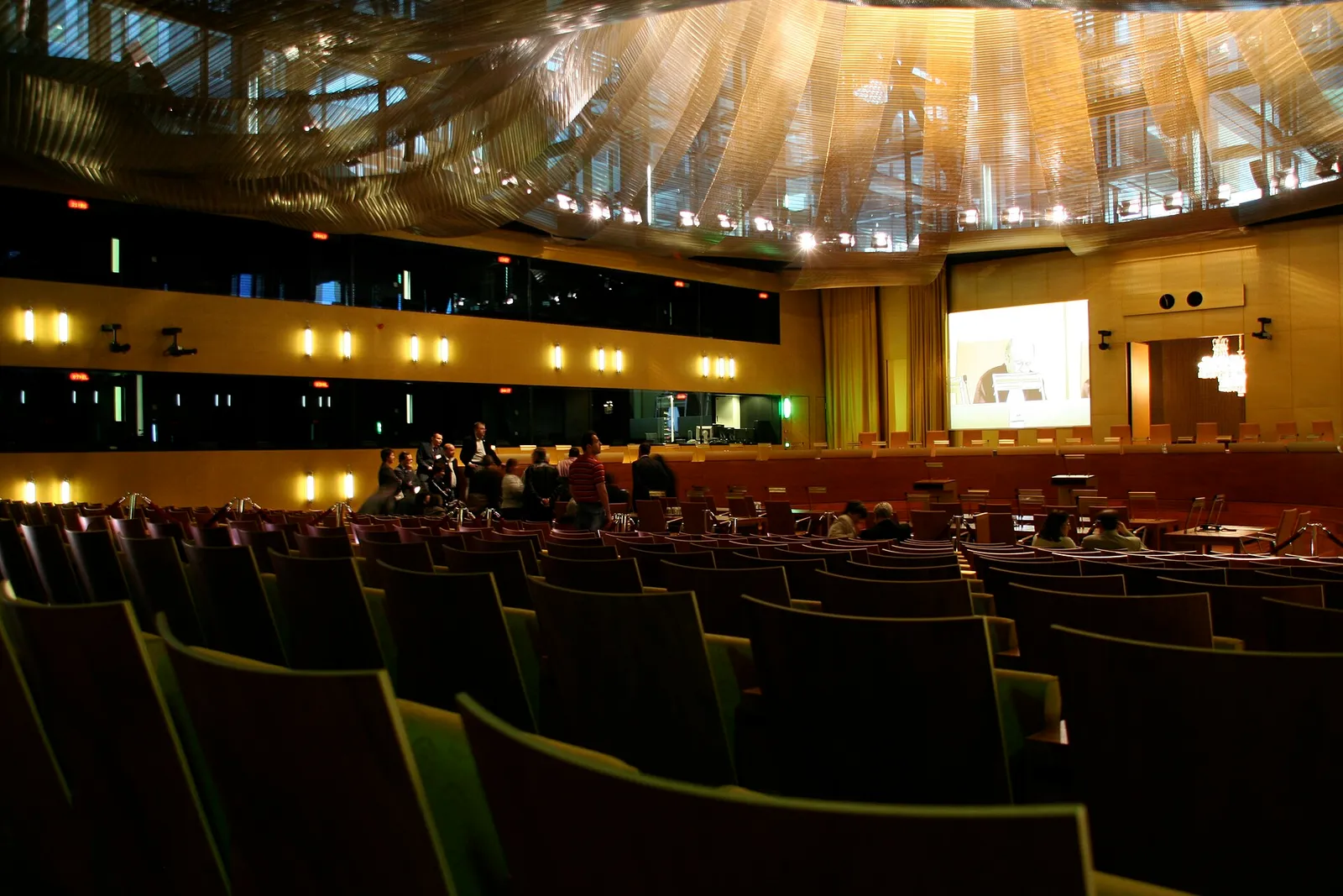 L'aula grande della Corte di giustizia dell'Unione europea a Lussemburgo
