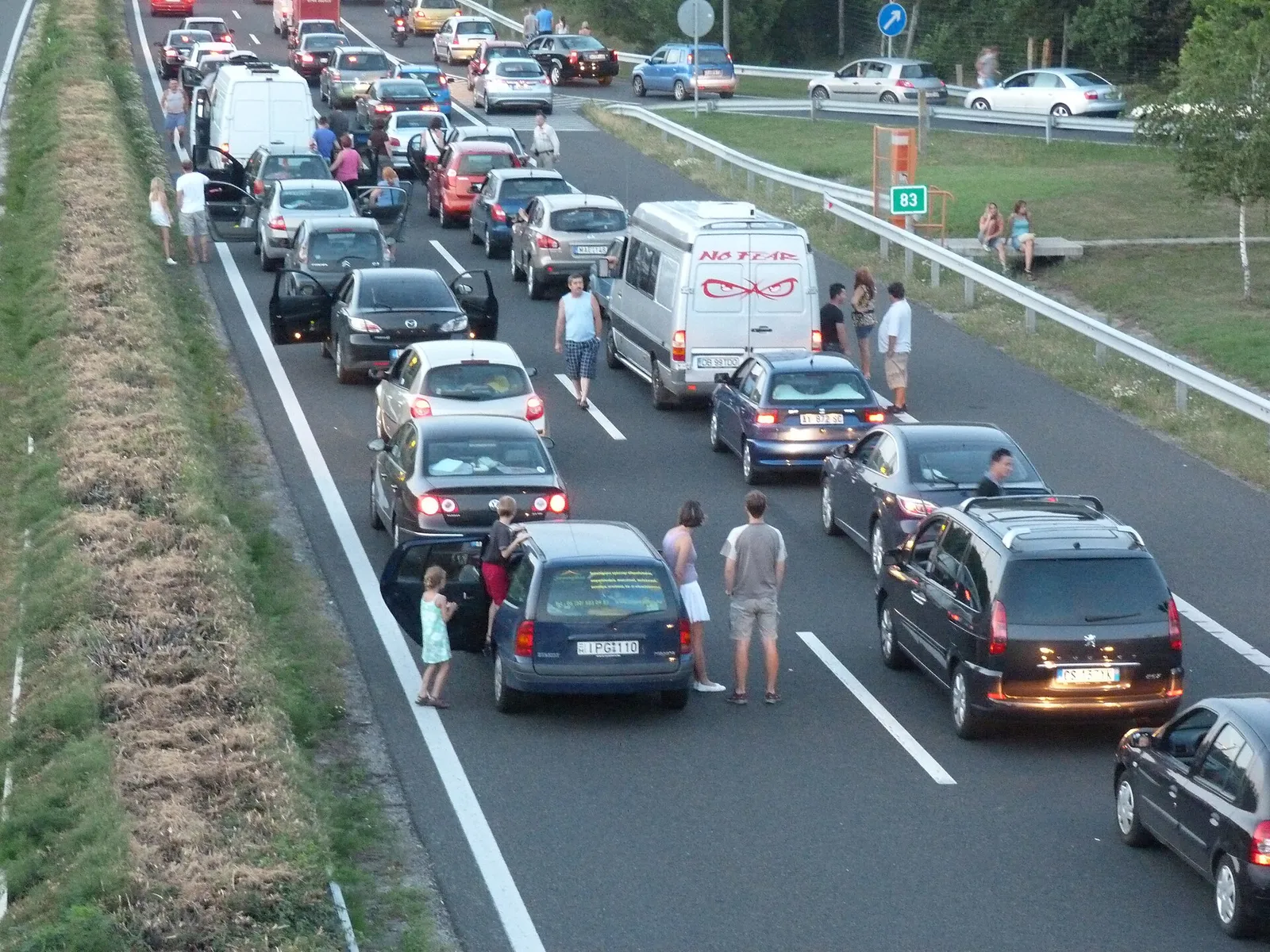 Traffico intenso in autostrada