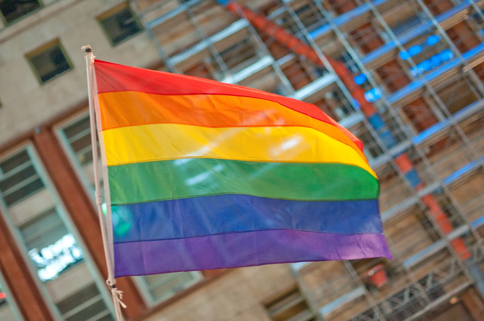 Una bandiera arcobaleno (immagine d'archivio)