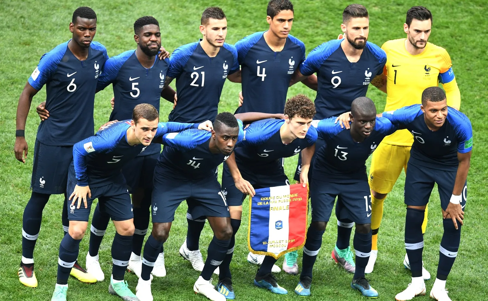 La nazionale francese durante una finale dei Mondiali