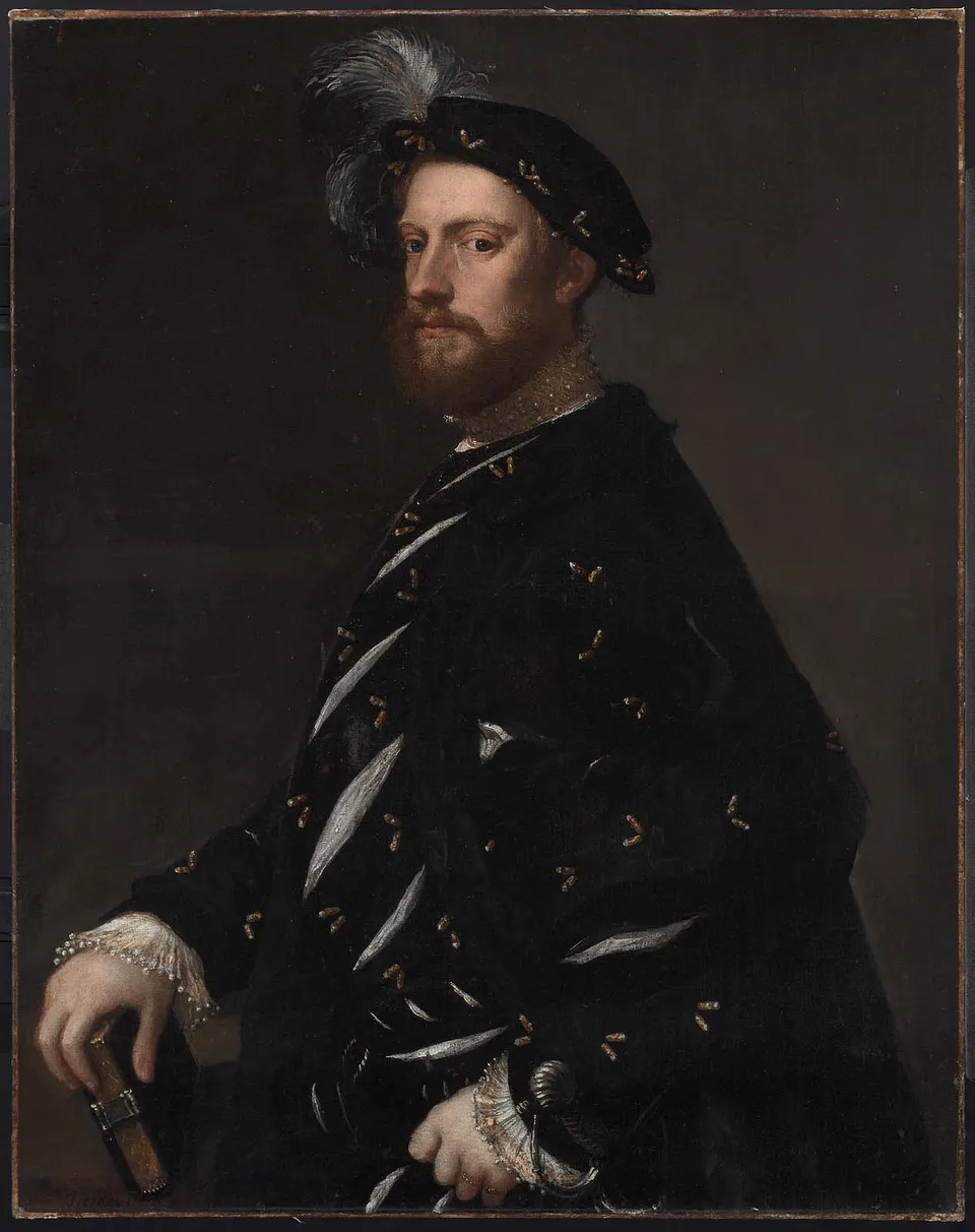 Ritratto d'uomo con libro dipinto da Tiziano intorno al 1540, conservato al Museum of Fine Arts di Boston