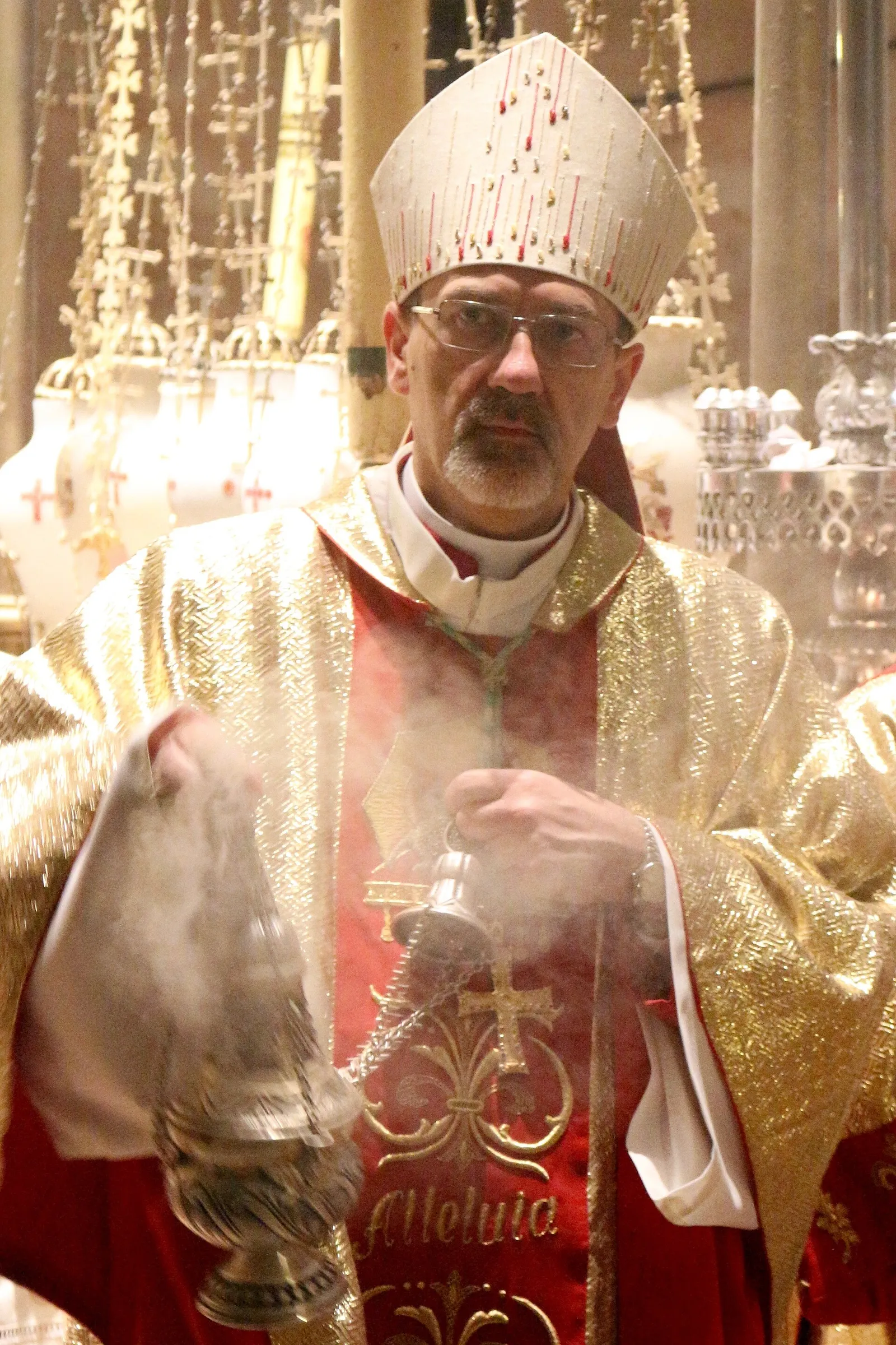 Il cardinale Pierbattista Pizzaballa durante una celebrazione